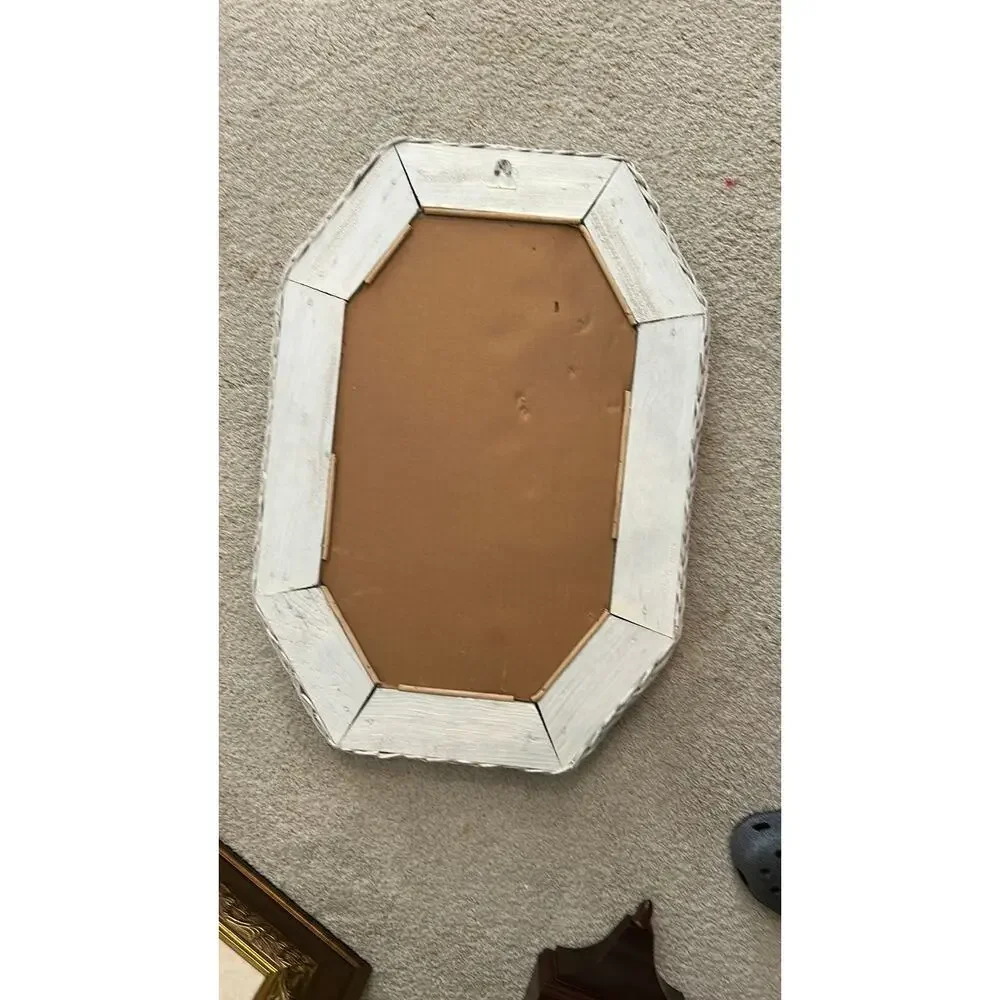 Wicker Octagon Mirror